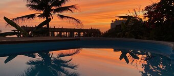 Beachfront villa is settled in Playa Agua Blanca 25 min from Puerto Escondido. 