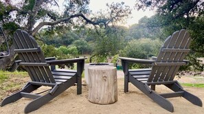 Property grounds - The Spartan is a fun 1950's vintage trailer under oak trees overlooking a 1 acre organic farm! (Arroyo Grande)