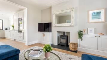 Casa de lujo, baño privado, vista a la playa | Lounge