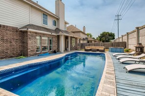 Outdoor pool - Home with private pool rents for longer term stay (Cedar Park)