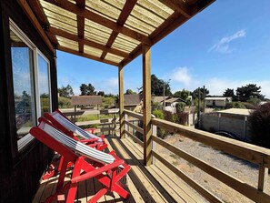 Terrace/patio - Nature Retreat Cabin: BBQ & Garden Near Quintay (Quintay)