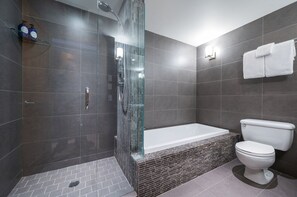 Bañera, secador de pelo, toallas