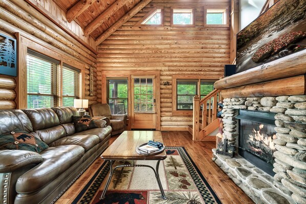 Smart-tv och eldstad