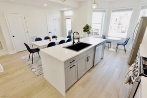 Fridge, microwave, oven, stovetop - Pristine Petworth | 4BR + Street Parking + Decks (Washington)