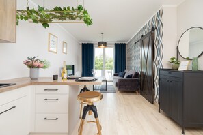 Departamento, 1 habitación, balcón | Sala de estar