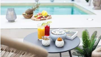 Piscine extérieure, piscine chauffée