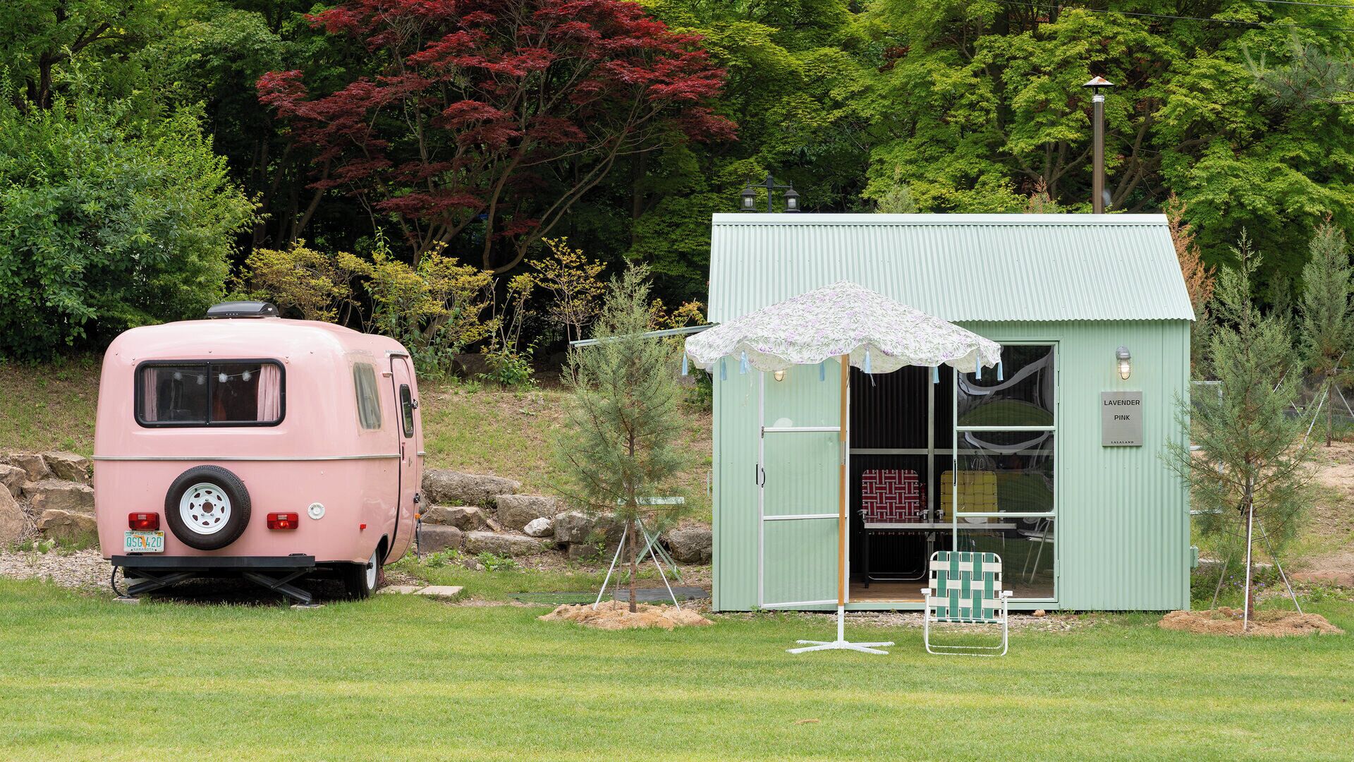 Basic Room, 1 Bedroom (Caravan Lavender pink) | 1 bedroom, free WiFi