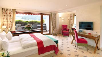 Quarto casal (Apartment in the Main House) | 1 quarto, roupas de cama premium, edredons de pluma, frigobar