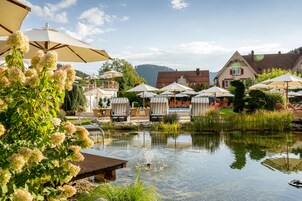 5 indoor pools, 4 outdoor pools, open 7:30 AM to 7:30 PM, pool umbrellas