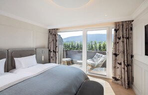 Habitación doble (Apartment Penthouse III) | Ropa de cama de alta calidad, edredón y minibar
