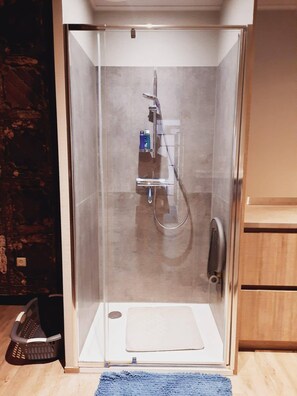 Dusche, Handtücher, Toilettenpapier