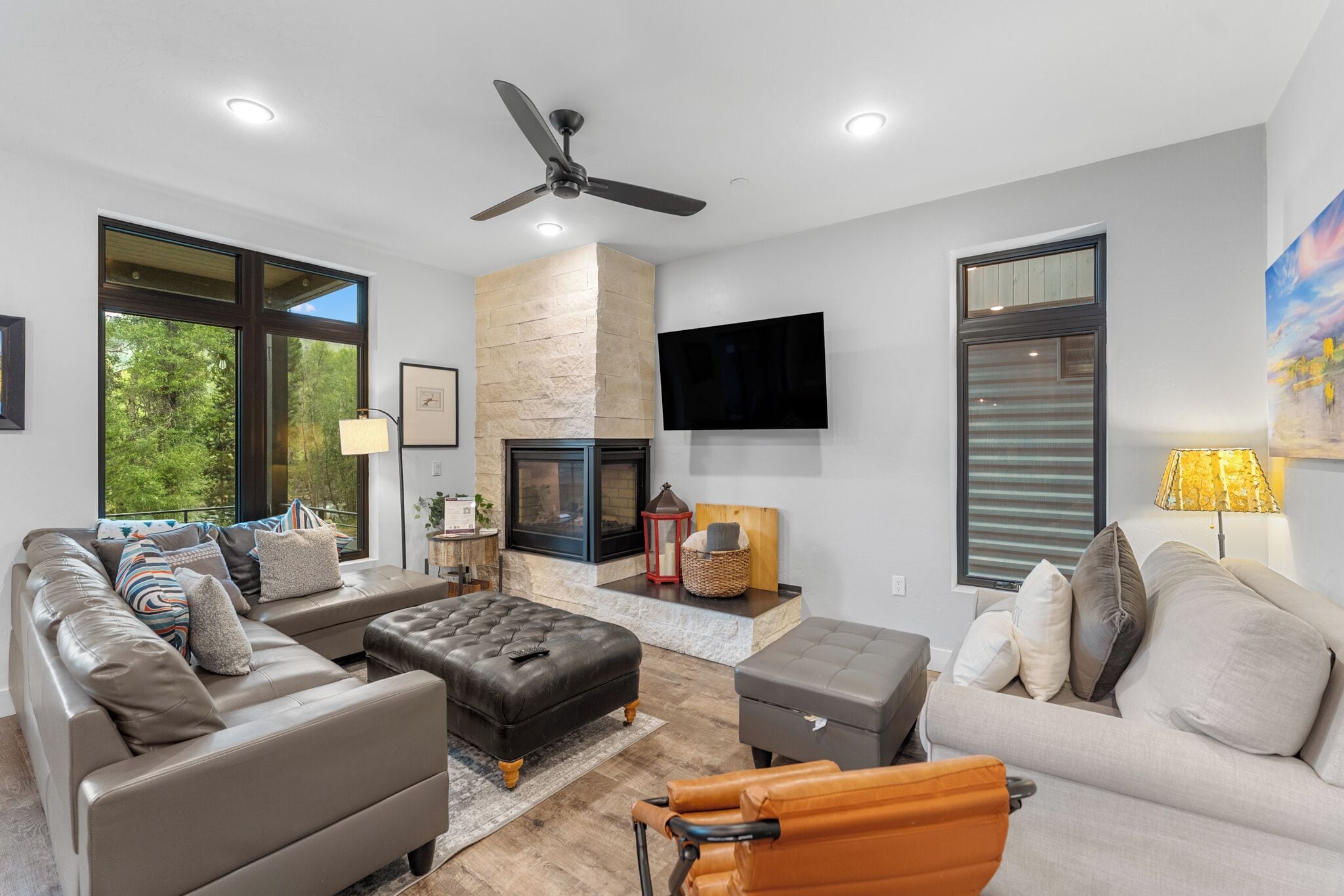 TV connectée, cheminée