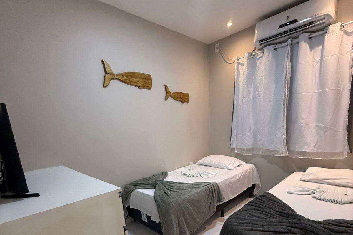 Apartamento tradicional | 2 quartos, roupas de cama antialérgicas, Wi-Fi de cortesia