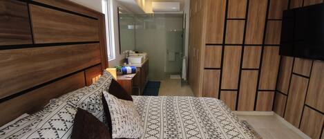 1 室のベッドルーム、セーフティボックス (室内)、WiFi (無料)、ベッドシーツ