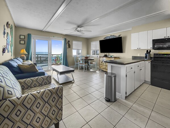 Condo, 1 Bedroom | Living area - Leeward Ii-3-front Row 1 Bedroom Condo by RedAwning (Santa Rosa Beach)