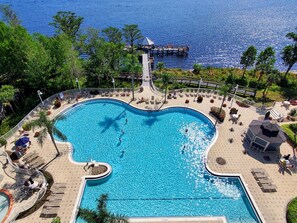 Outdoor pool, a heated pool