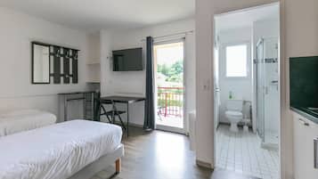 Comfort-huoneisto | 1 makuuhuone, kannettavalle tietokoneelle sopiva työtila, ilmainen Wi-Fi