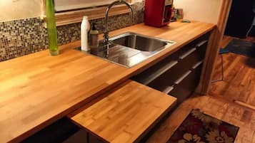 Fridge, microwave, paper towels