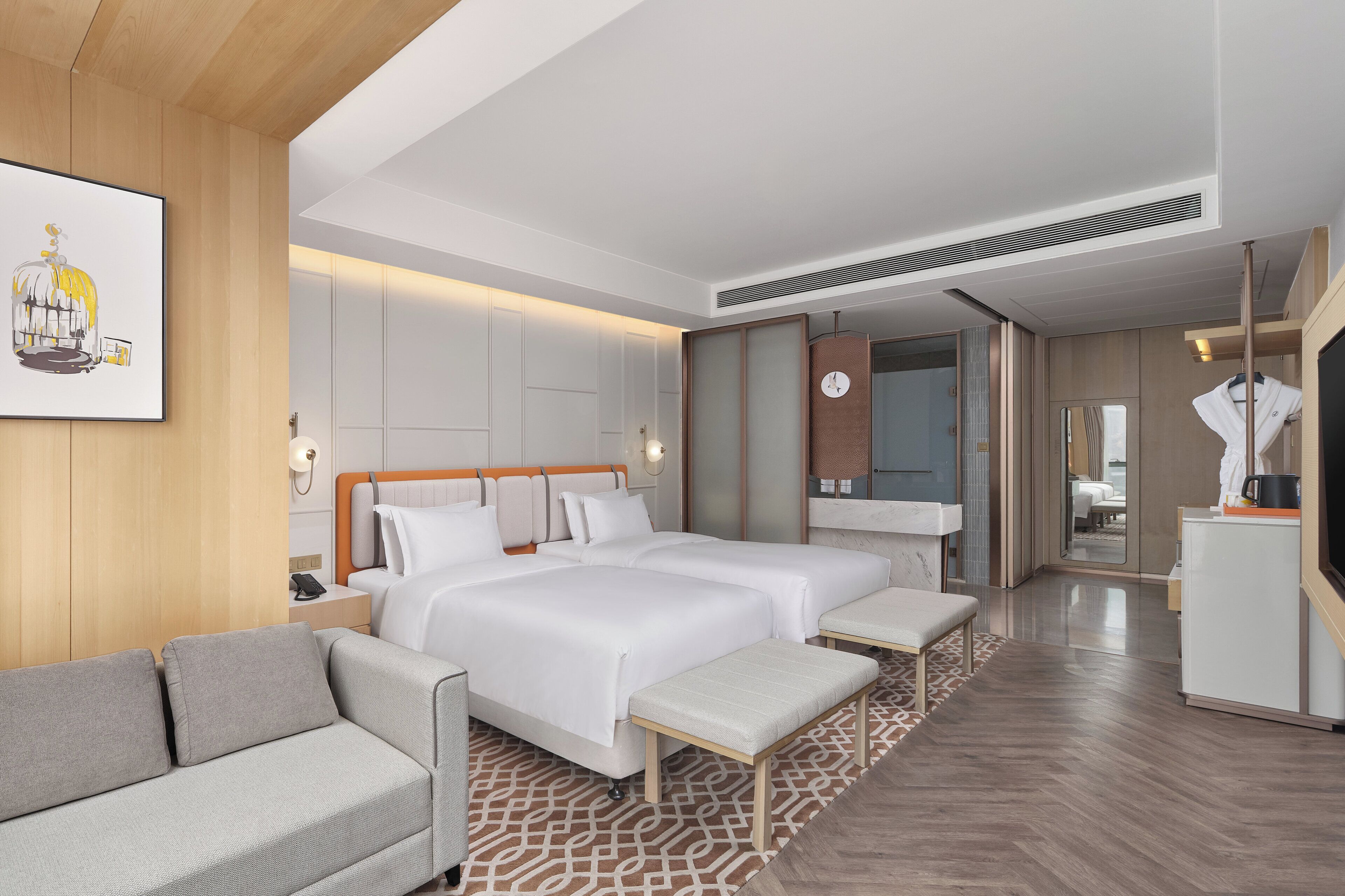 Standardzimmer, 2 Einzelbetten, Flussblick