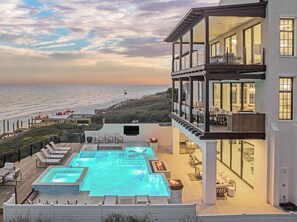 A heated pool - Gulf Front Sanctuary|Private Deeded Beach|One Of The Largest Gulf Front Pools (Santa Rosa Beach)
