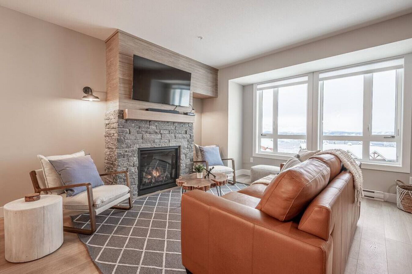 Télévision, cheminée, jeux vidéo