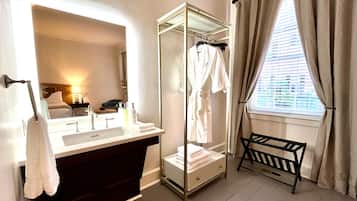 Hair dryer, towels