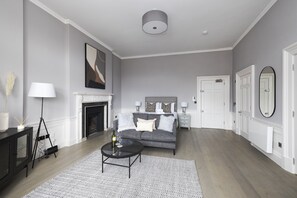 Studio, 1 Bedroom | Living area | TV - JOIVY Statement Studio On Historic George Street (Edinburgh)