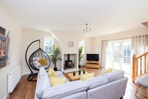 Cottage, 2 Bedrooms, Hot Tub | Living area | TV - JOIVY Greenknowes Cottage W/ Hot Tub & Fireplace (Kelty)