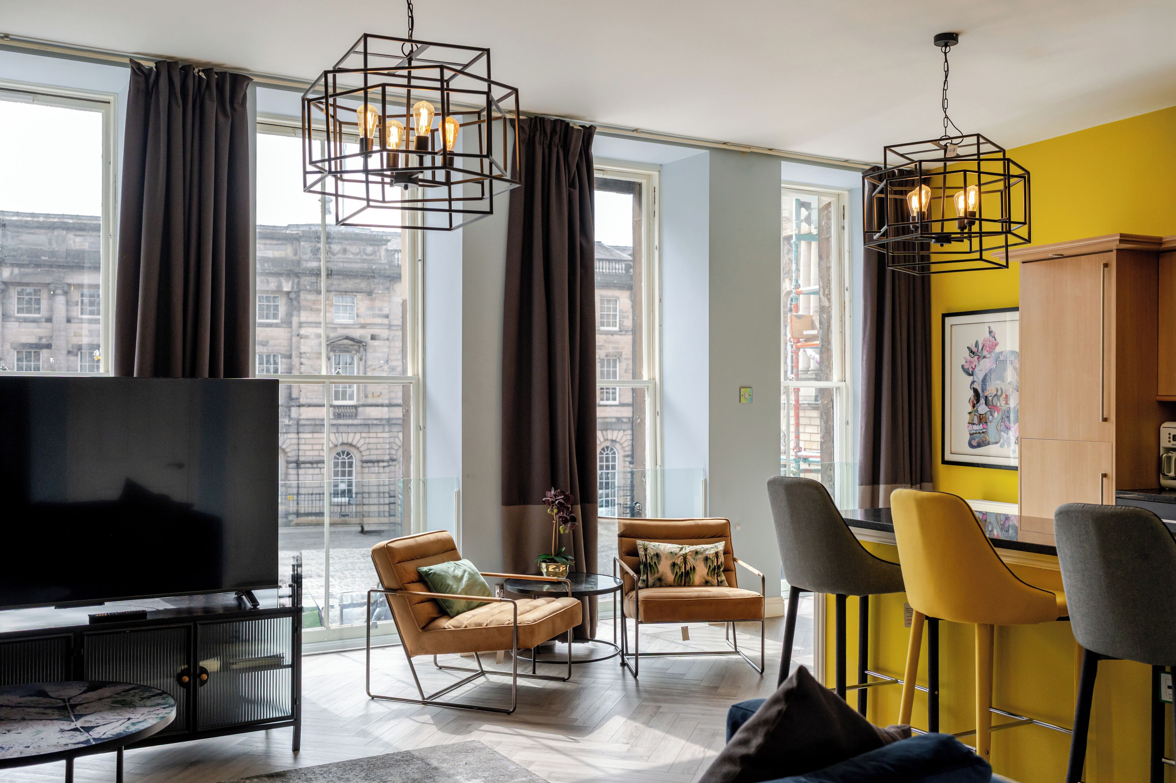 Lägenhet - 1 sovrum - kök - utsikt mot staden | Arbetsyta för laptop, strykjärn/strykbräda, gratis wi-fi och sängkläder