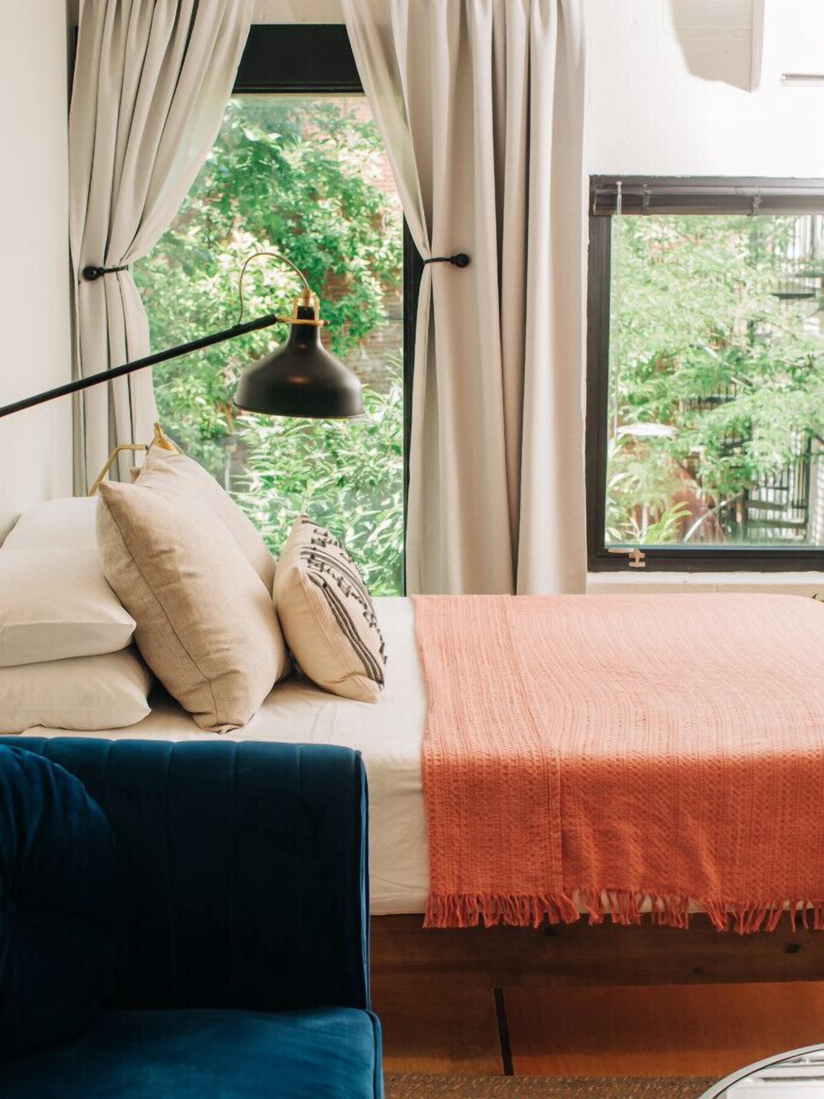 1 bedroom, memory-foam beds, desk, iron/ironing board