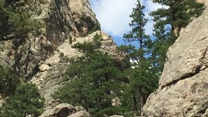 A large rock formation with a prominent statue of a historical figure's head. - Sturgis Camping Cabin with Futon and Bunkbed (Sturgis)