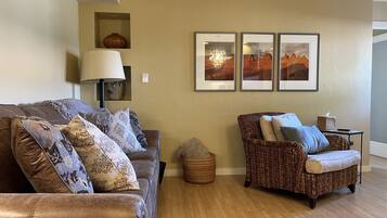 Smart TV, foosball, table tennis, books