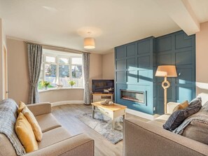 Smart TV, chimenea