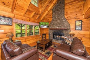 Fernseher, Kamin