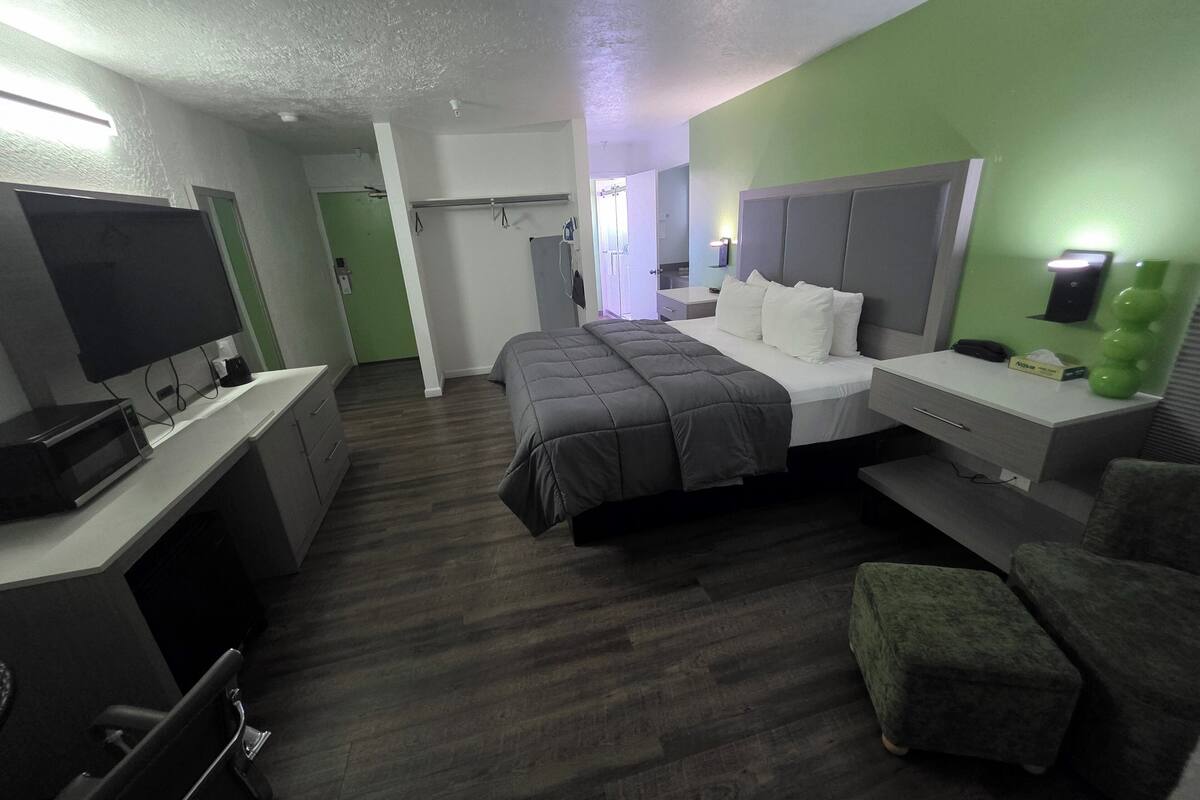 deluxe room 1 king bed | premium bedding, pillow-top beds, individually decorated