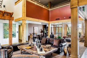 Condo, Multiple Beds, Balcony, Mountain View | Living room | 40-inch TV with cable channels, fireplace - Lake View Ski Chalet (Heber City)