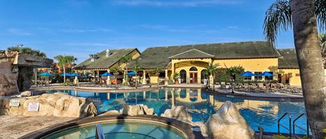 Una piscina riscaldata