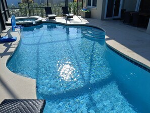 Outdoor pool, a heated pool