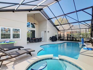 Outdoor pool, a heated pool