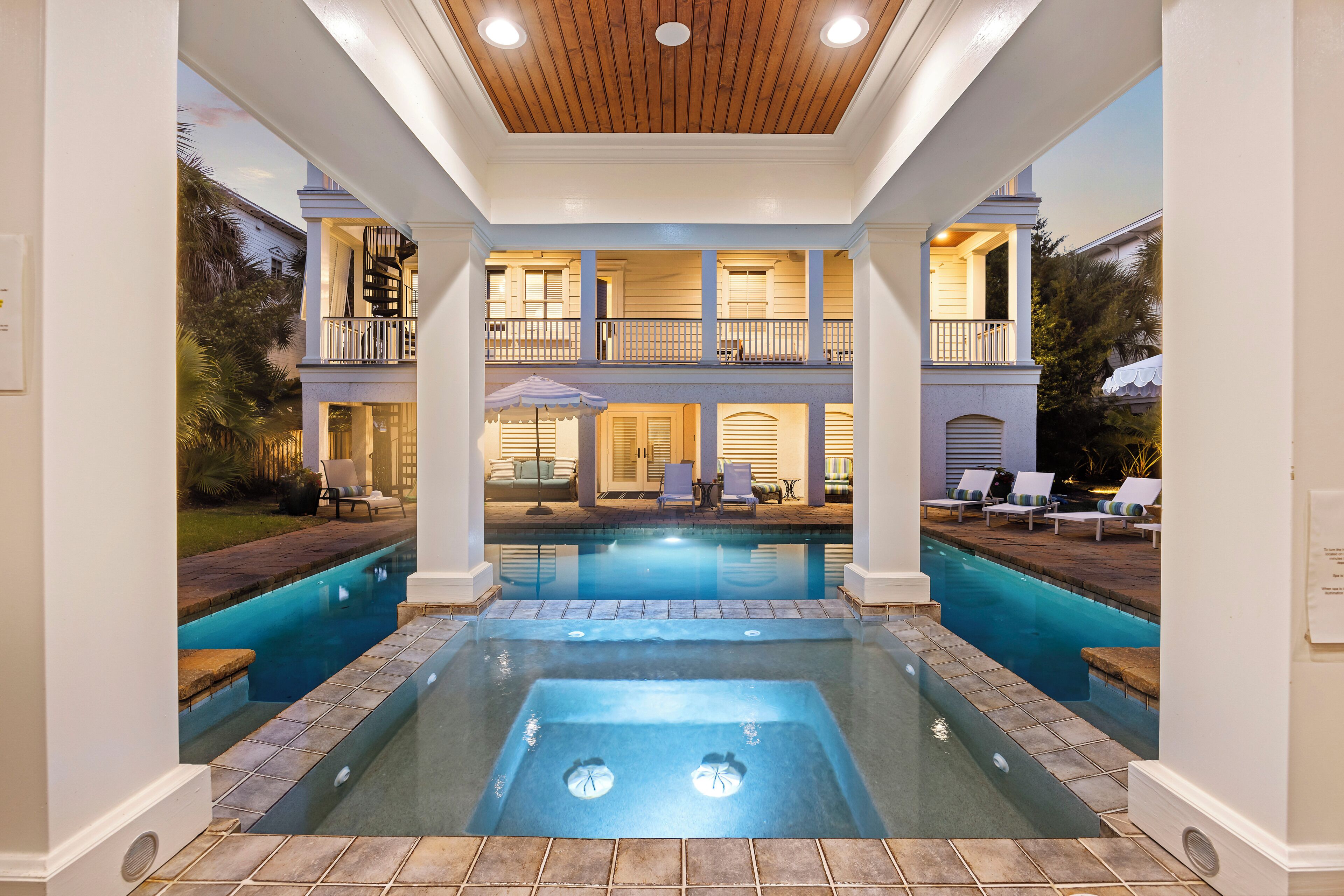 A heated pool