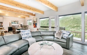 Télévision, cheminée, table de tennis de table