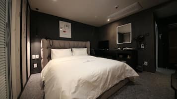 Premium bedding, down duvets, pillow-top beds, free minibar