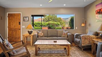 TV connectée, cheminée, table de tennis de table