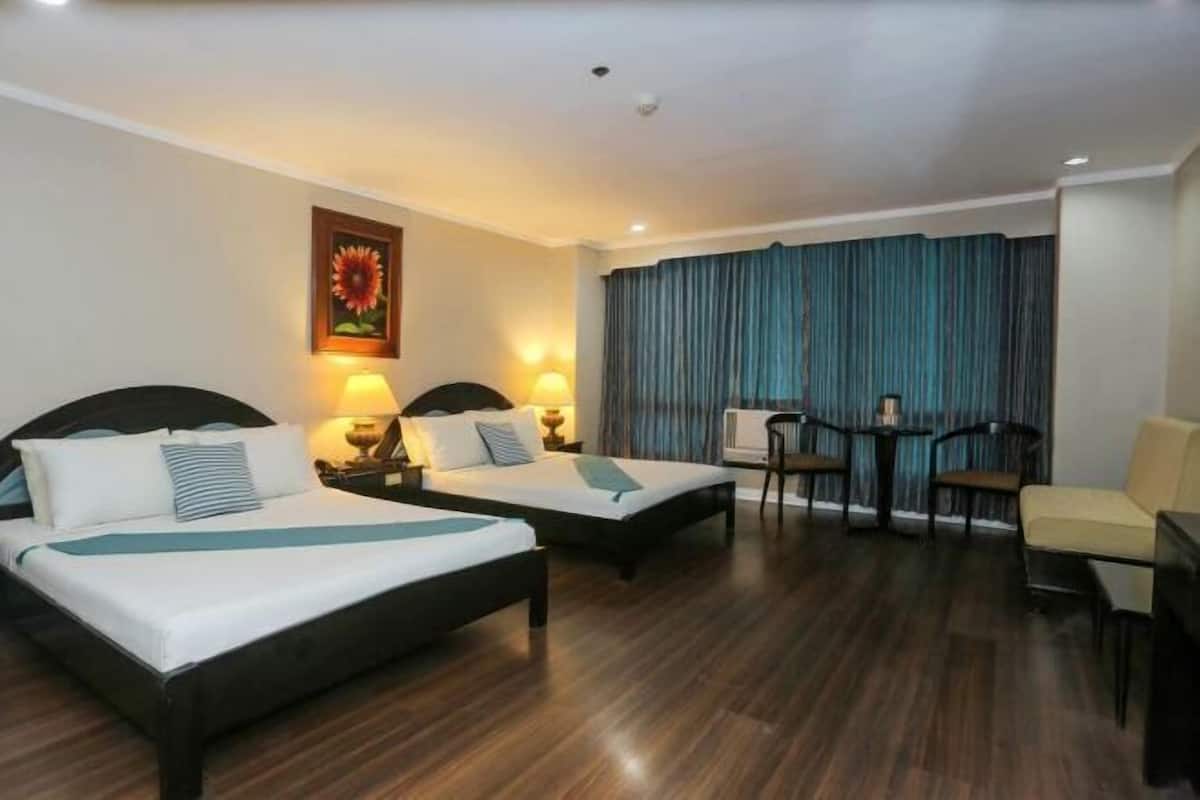Desk, free WiFi, bed sheets