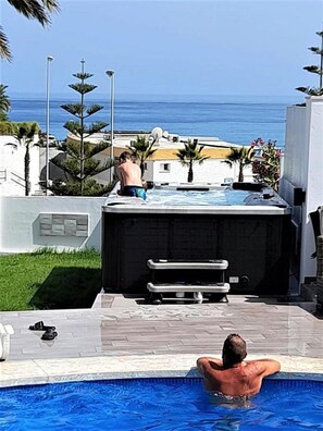 A heated pool
