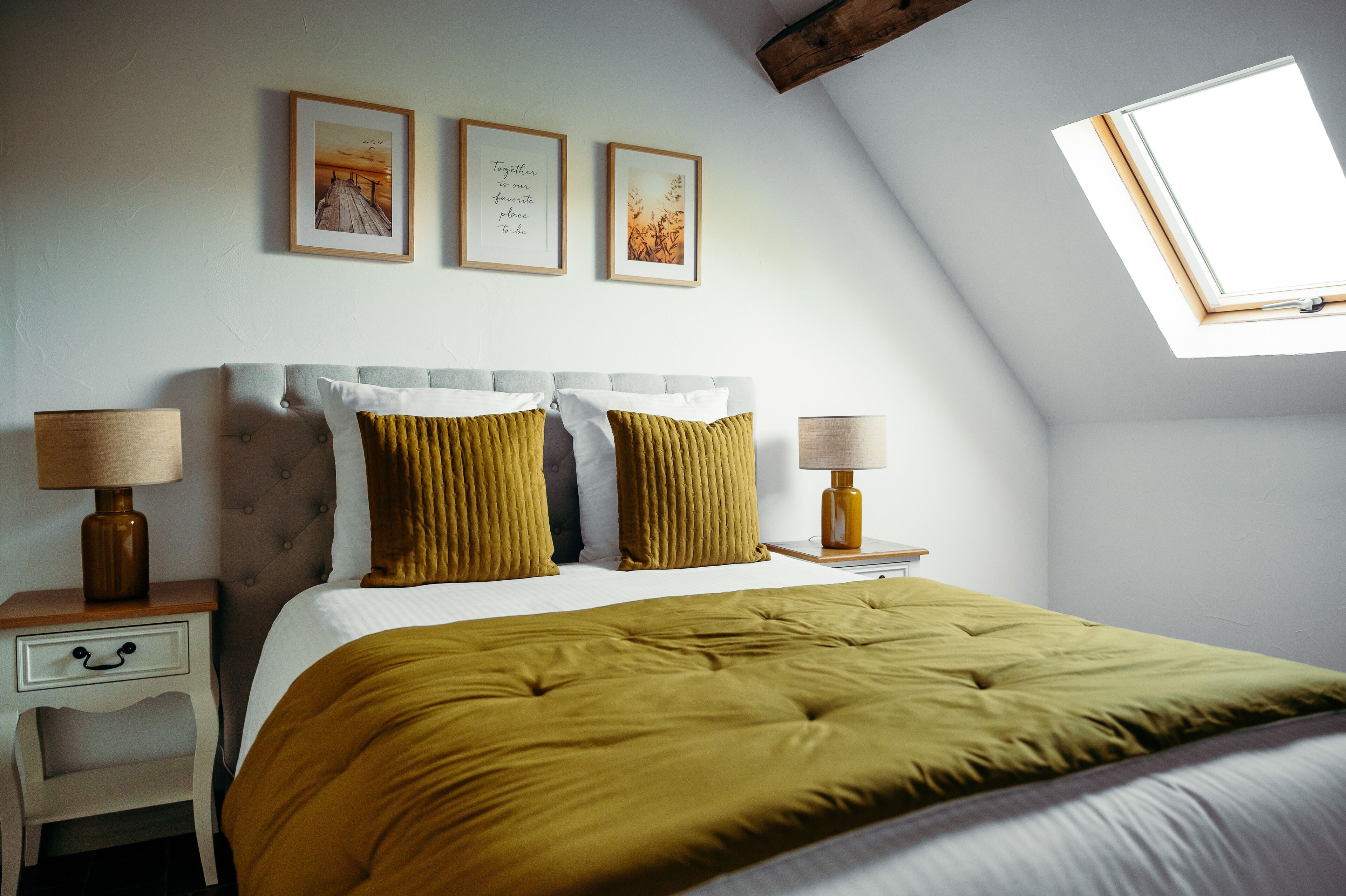 Premium bedding, individually furnished, desk, laptop workspace