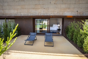 Terrace Garden Royal Plus | Minibar, caja fuerte, escritorio y cortinas opacas