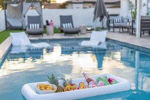 A heated pool