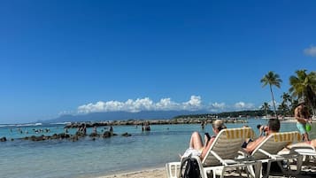 Beach nearby, sun-loungers