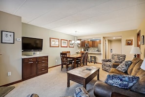 TV, fireplace, DVD player